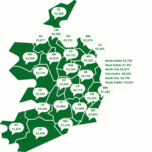 Ireland County Map