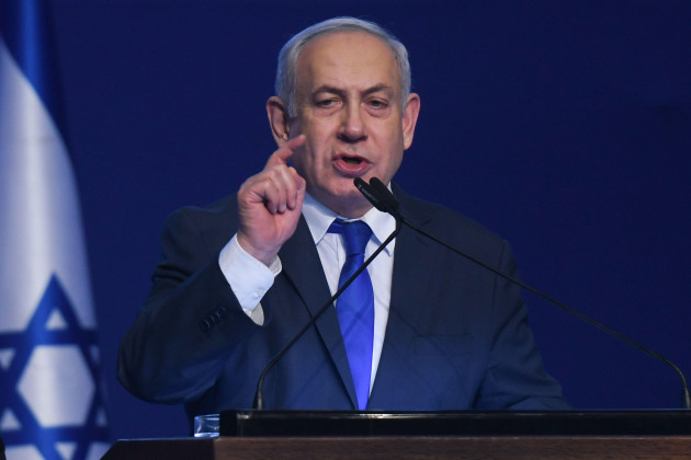 israeli-prime-minister-benjamin-netanyahu-speaks-to-supporters-following-the-announcement-of-exit-polls-in-israels-election-at-his-likud-party-headquarters-in-tel-aviv-on-tuesday-march-3-2020-in