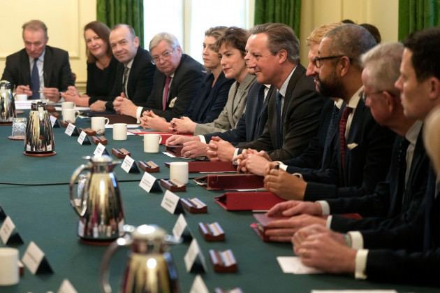 the-new-british-foreign-secretary-david-cameron-4th-right-attends-a-cabinet-meeting-inside-10-downing-street-in-london-tuesday-nov-14-2023-cameron-a-former-prime-minister-was-brought-back-into
