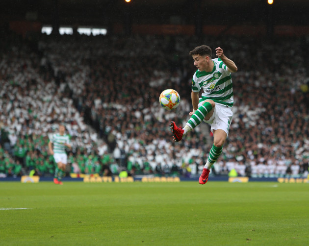 25th-may-2019-hampden-park-glasgow-scotland-scottish-football-cup-final-heart-of-midlothian-versus-celtic-mikey-johnston-of-celtic-leaps-to-bring-the-high-ball-under-control