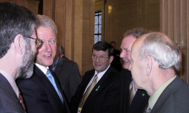 file-year-2000-taken-inside-stormont-sinn-feins-gerry-adams-l-joins-the-then-us-president-bill-clinton-sinn-feins-pat-doherty-and-sinn-feins-martin-mcguinness-inside-stormont-parliament-bui