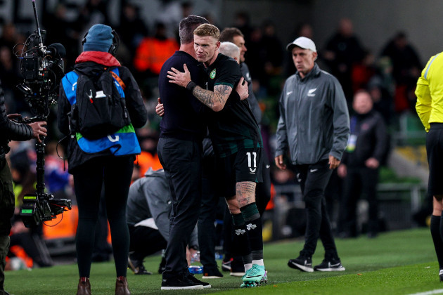 stephen-kenny-hugs-james-mcclean-as-he-comes-off-the-pitch-for-the-final-time