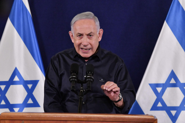 231119-tel-aviv-nov-19-2023-xinhua-israeli-prime-minister-benjamin-netanyahu-speaks-at-a-press-conference-in-tel-aviv-israel-on-nov-18-2023-currently-there-is-no-deal-reached-yet-on