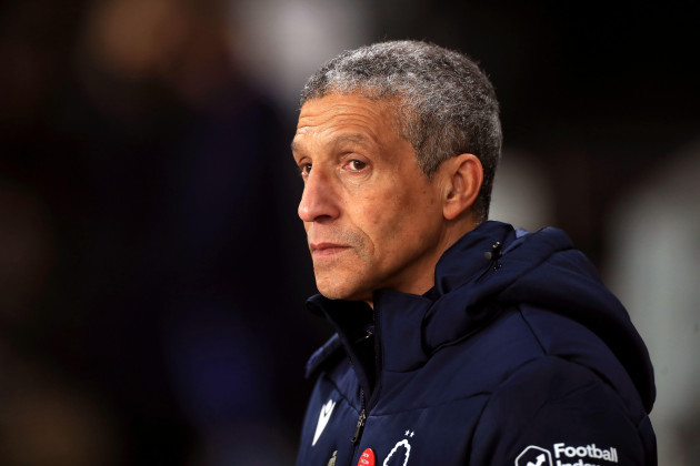 file-photo-dated-26-02-2021-of-nottingham-forest-manager-chris-hughton-picture-date-friday-february-26-2021-issue-date-thursday-september-16-2021