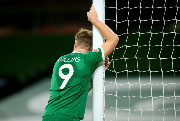 james-collins-reacts-to-a-missed-chance