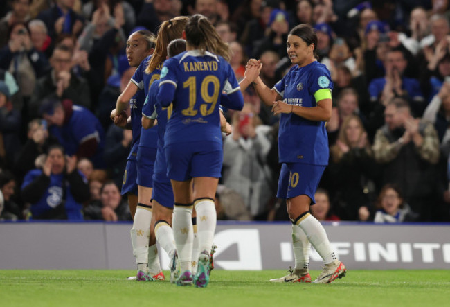 london-uk-23rd-nov-2023-sam-kerr-of-chelsea-celebrates-after-scoring-the-opening-goal-during-the-uefa-womens-champions-league-match-at-stamford-bridge-london-picture-credit-should-read-paul-ter