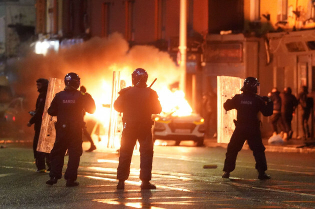 an-garda-siochana-at-the-scene-in-dublin-city-centre-after-five-people-were-injured-in-an-attack-including-three-young-children-violent-scenes-have-unfolded-close-to-the-site-of-the-attack-in-dublin