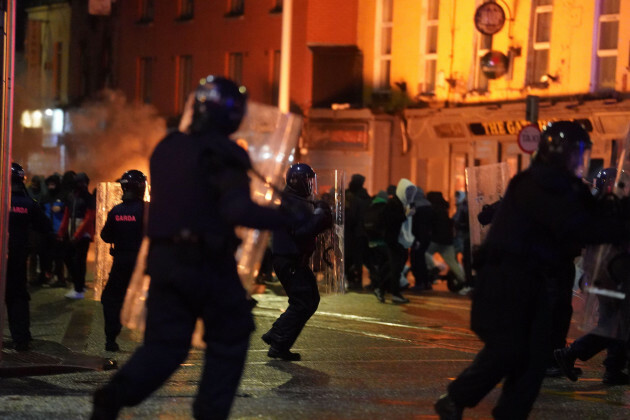 an-garda-siochana-at-the-scene-in-dublin-city-centre-after-five-people-were-injured-in-an-attack-including-three-young-children-violent-scenes-have-unfolded-close-to-the-site-of-the-attack-in-dublin