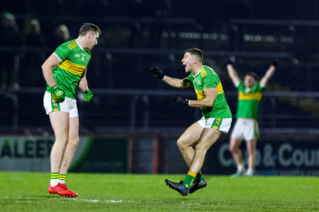 ciaran-mcfaul-runs-to-congratulate-emmett-bradley-on-his-match-winning-score
