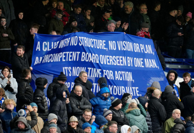 everton-fans-display-a-banner-before-the-english-premier-league-soccer-match-between-everton-and-southampton-at-goodison-park-in-liverpool-england-saturday-jan-14-2023-ap-photojon-super