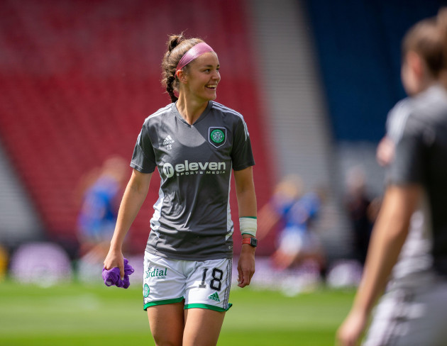 glasgow-uk-28th-may-2023-28th-may-2023-hampden-park-glasgow-scotland-womens-scottish-cup-football-final-celtic-versus-rangers-caitlin-hayes-of-celtic-women-warms-up-credit-action-plus-sports