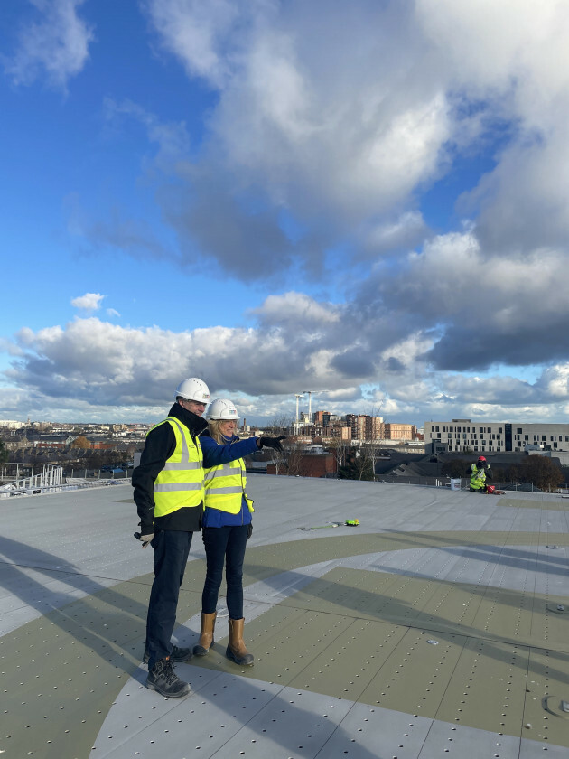 on top of the helipad