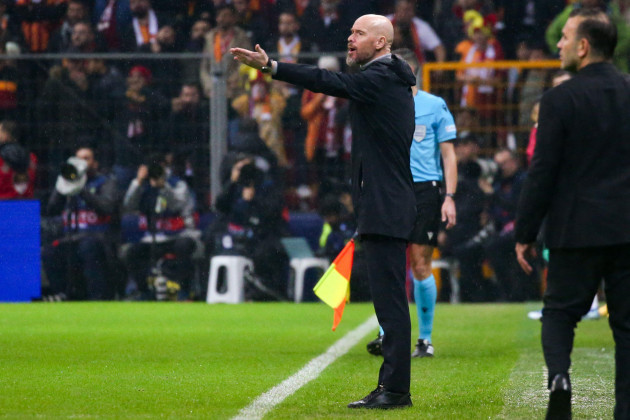 istanbul-turkey-29th-nov-2023-istanbul-turkey-november-29-coach-erik-ten-hag-of-manchester-united-reacts-during-the-group-a-uefa-champions-league-202324-match-between-galatasaray-a-s-and-m
