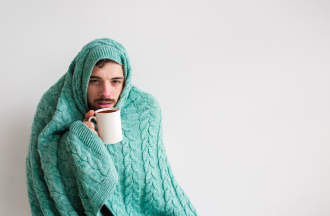 wrappedinthewarmturquoiseknittedblanketsickbeardedman