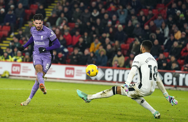liverpools-dominik-szoboszlai-scores-their-sides-second-goal-of-the-game-during-the-premier-league-match-at-bramall-lane-sheffield-picture-date-wednesday-december-6-2023