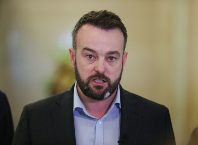 sdlp-leader-colum-eastwood-mp-gives-reaction-after-meeting-northern-ireland-shadow-secretary-hilary-benn-at-parliament-buildings-at-stormont-for-talks-picture-date-tuesday-october-3-2023