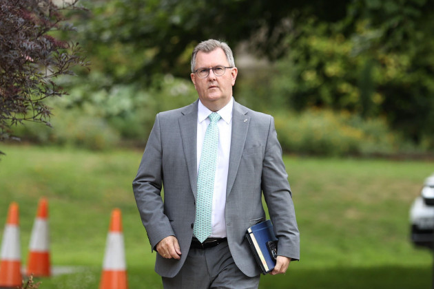dup-leader-sir-jeffery-donaldson-arriving-at-stormont-castle-in-belfast-to-meet-the-head-of-the-northern-ireland-civil-service-jayne-brady-picture-date-thursday-june-29-2023