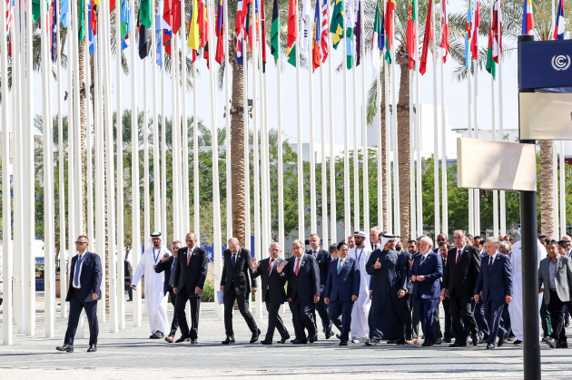 dubai-united-arab-emirates-01st-dec-2023-heads-of-states-arrive-dor-the-opening-session-of-worlds-leaders-summit-during-the-cop28-un-climate-change-conference-held-by-unfccc-in-dubai-exhibition