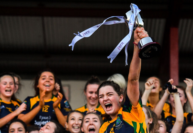 Glanmire captain Amy Turpin cup lift