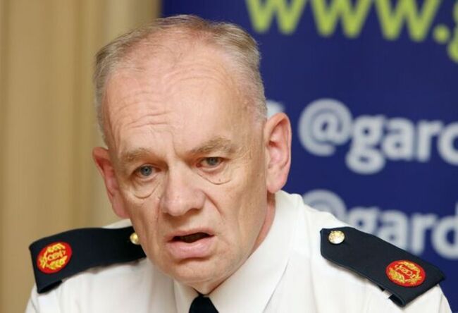 John O'Driscoll at a conference wearing a garda uniform.