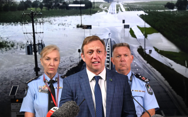 brisbane-australia-18th-dec-2023-premier-steven-miles-centre-speaks-to-the-media-about-the-weather-event-in-far-north-queensland-following-on-from-cyclone-jasper-during-a-press-conference-in-bri