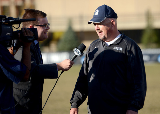 washington-dc-usa-6th-nov-2016-20161106-a-fox-sports-reporter-interviews-georgetown-womens-soccer-head-coach-dave-nolan-following-georgetowns-victory-over-marquette-in-the-big-east-conference
