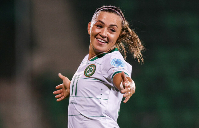 katie-mccabe-celebrates-after-scoring-her-sides-fifth-goal-of-the-match-and-her-hat-trick