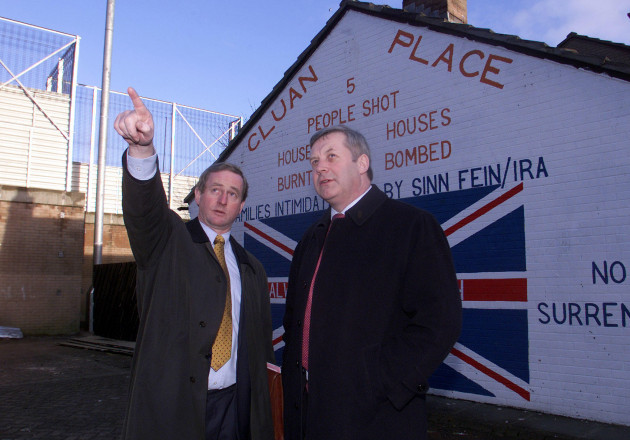 fine-gael-leader-enda-kenny-left-with-fergus-odowd-t-d-in-the-cluan-place-area-of-east-belfast-after-meeting-loyalist-residents-in-cluan-place-which-has-seen-some-of-the-worst-rioting-in-belfast