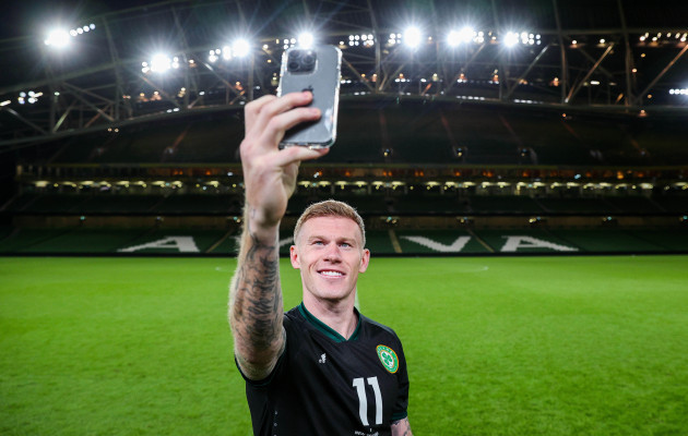 james-mcclean-takes-a-selfie-on-the-pitch-after-his-final-game