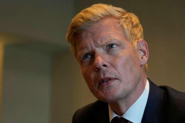 hans-grundberg-the-u-n-special-representative-for-yemen-speaks-during-an-interview-with-the-associated-press-in-cairo-egypt-monday-aug-28-2023-grundberg-on-monday-warned-about-a-flare-up-of-f