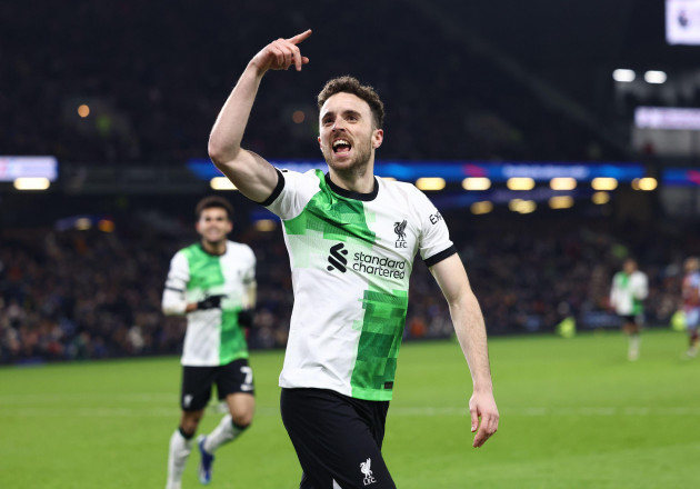 burnley-uk-26th-dec-2023-diogo-jota-of-liverpool-celebrates-scoring-their-second-goal-during-the-premier-league-match-at-turf-moor-burnley-picture-credit-should-read-darren-staplessportimage-c