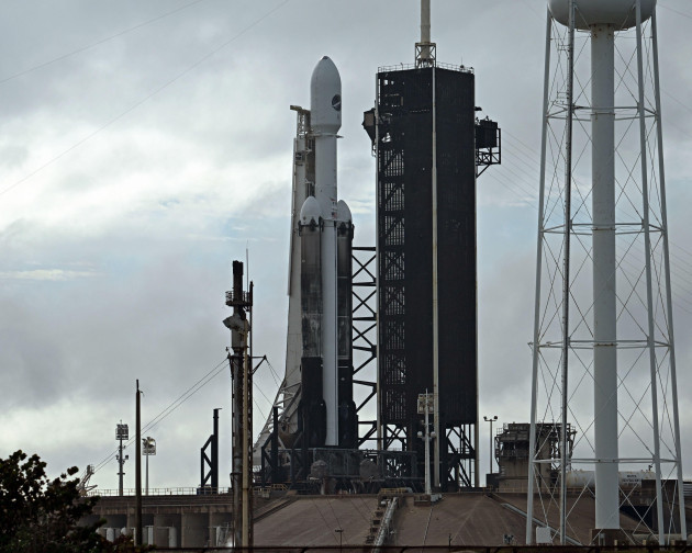 a-spacex-falcon-heavy-rocket-is-prepared-to-launch-the-us-militarys-x37b-for-the-united-states-space-force-from-launch-complex-39-at-the-kennedy-space-center-florida-on-thursday-december-28-2023