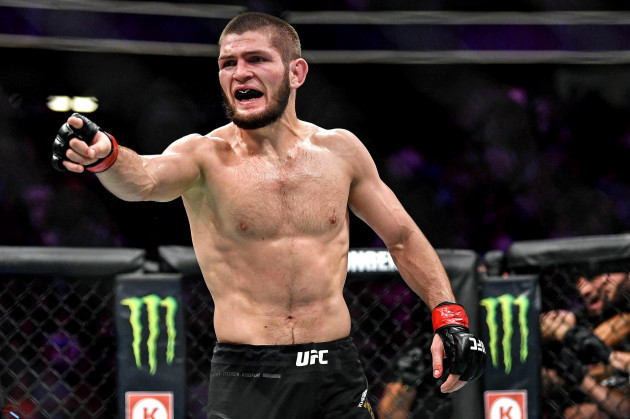 khabib-nurmagomedov-motions-to-conor-mcgregors-corner-after-the-fight