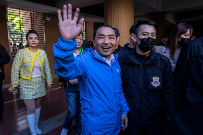 taipei-taiwan-13th-jan-2024-kmt-presidential-candidate-hou-yu-ih-is-seen-at-the-polling-station-in-banqiao-district-chinese-nationalist-partykuomintang-party-kmt-president-candidate-hou-yu-ih