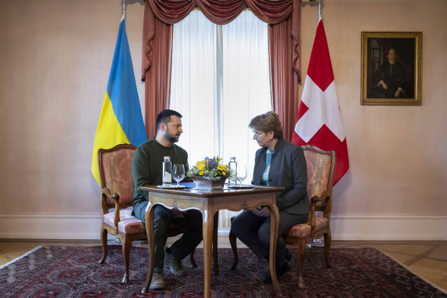 swiss-federal-president-viola-amherd-right-speaks-with-volodymyr-zelenskyy-left-president-of-ukraine-during-a-meeting-in-kehrsatz-near-bern-switzerland-monday-jan-15-2024-zelenskyy-will-at