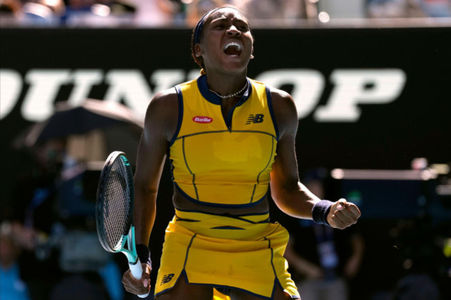 coco-gauff-of-the-u-s-celebrates-after-defeating-marta-kostyuk-of-ukraine-in-their-quarterfinal-match-at-the-australian-open-tennis-championships-at-melbourne-park-melbourne-australia-tuesday-jan