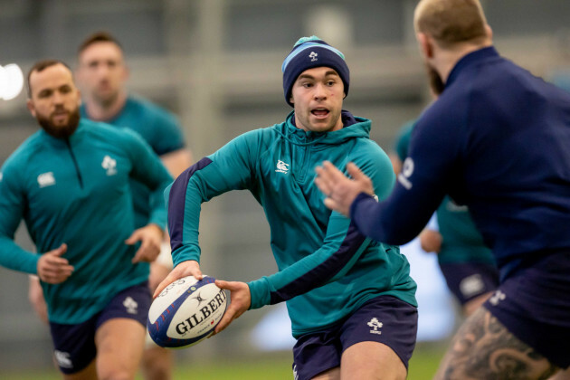 Jack Crowley at Ireland training yesterday