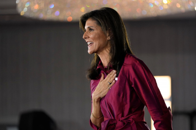 republican-presidential-candidate-former-un-ambassador-nikki-haley-gestures-to-the-audience-as-she-speaks-at-a-caucus-night-party-at-the-marriott-hotel-in-west-des-moines-iowa-monday-jan-15-2024