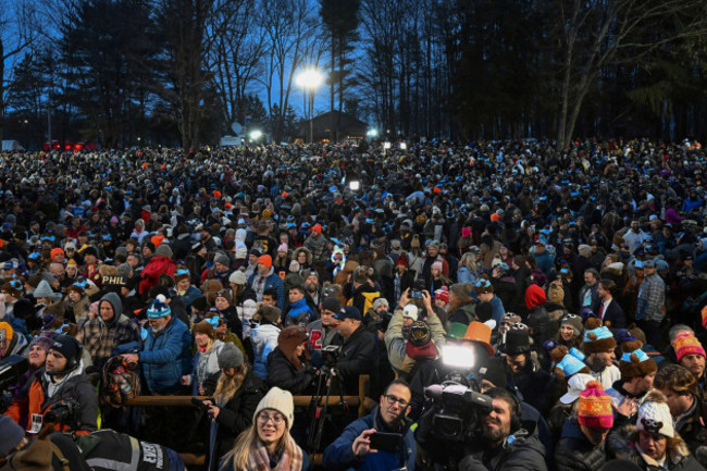 the-crowd-watches-the-festivities-while-waiting-for-punxsutawney-phil-the-weather-prognosticating-groundhog-to-come-out-and-make-his-prediction-during-the-138th-celebration-of-groundhog-day-on-gobbl