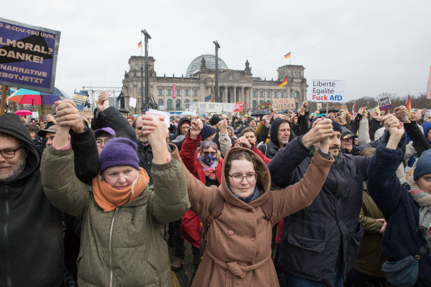 berlin-witnessed-a-monumental-gathering-on-february-3-2024-as-approximately-300000-demonstrators-formed-a-symbolic-firewall-against-right-wing-extremism-in-front-of-the-bundestag-under-the-banner