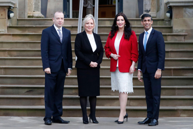 britains-prime-minister-rishi-sunak-right-with-chris-heaton-harris-the-secretary-of-state-for-northern-ireland-left-pose-for-the-media-with-northern-irelands-first-minister-michelle-oneill-sec