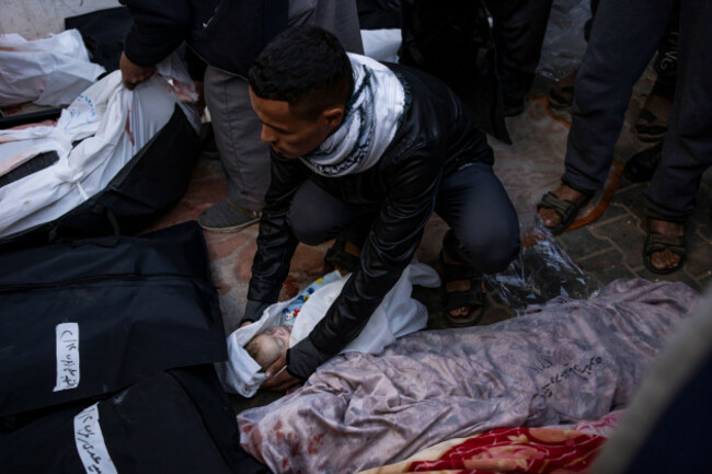 palestinians-mourn-a-baby-killed-in-the-israeli-bombardment-of-the-gaza-strip-at-a-hospital-morgue-in-rafah-monday-feb-12-2024-the-israeli-military-said-early-monday-that-it-had-rescued-two-hosta