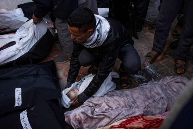 palestinians-mourn-a-baby-killed-in-the-israeli-bombardment-of-the-gaza-strip-at-a-hospital-morgue-in-rafah-monday-feb-12-2024-the-israeli-military-said-early-monday-that-it-had-rescued-two-hosta