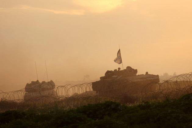 israel-gaza-border-12th-feb-2024-israeli-tanks-are-seen-near-the-border-with-gaza-strip-in-southern-israel-on-feb-12-2024-israels-special-forces-raided-gazas-rafah-early-monday-to-release-tw