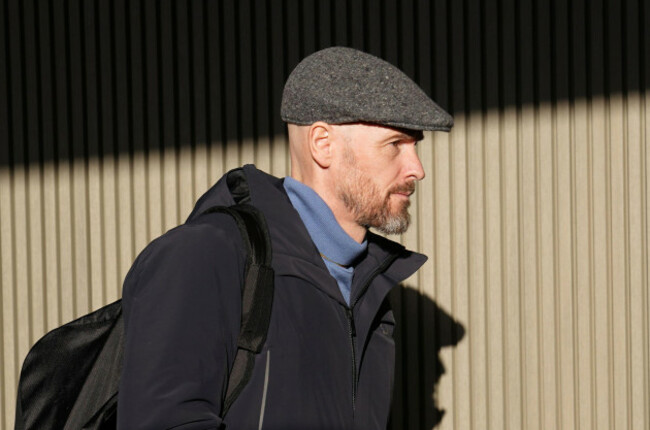 manchester-united-manager-erik-ten-hag-arrives-ahead-of-the-premier-league-match-at-kenilworth-road-luton-picture-date-sunday-february-18-2024
