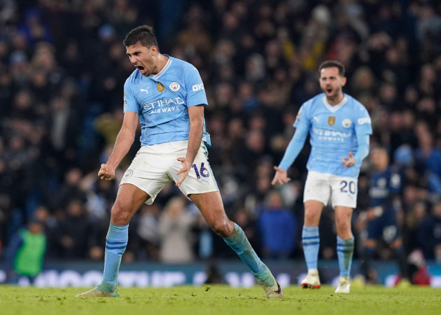 manchester-uk-17th-feb-2024-rodri-of-manchester-city-celebrate-scoring-the-equalising-goal-1-1-during-the-premier-league-match-at-the-etihad-stadium-manchester-picture-credit-should-read-andr