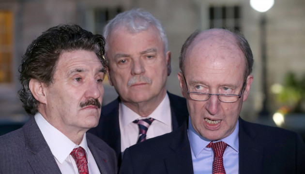 john-halligan-finian-mcgrath-and-shane-ross-of-the-independent-alliance-hold-a-press-conference-on-the-plinth-at-leinster-house-in-dublin-after-their-party-secured-its-demand-for-an-audit-of-an-garda