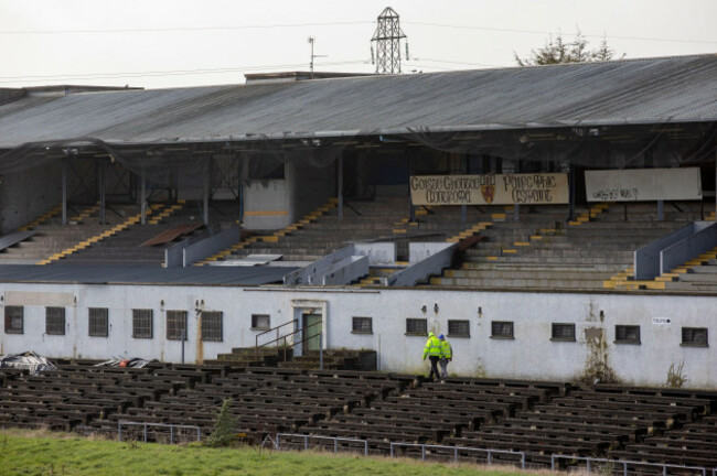 workmen-at-casement-park-gaa-stadium-in-belfast-northern-ireland-contractors-have-begun-assessing-planned-ground-works-at-casement-park-ahead-of-the-long-delayed-redevelopment-of-the-stadium-the-mai