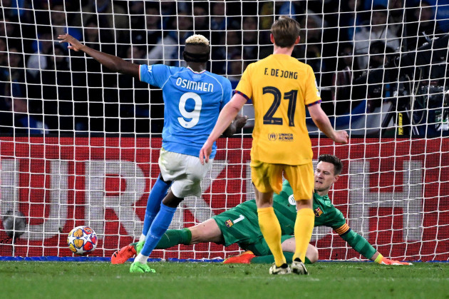 naples-italy-22nd-feb-2024-victor-osimhen-of-ssc-napoli-scores-the-goal-of-1-1-during-the-champions-league-football-match-between-ssc-napoli-and-fc-barcelona-at-diego-armando-maradona-stadium-in-n