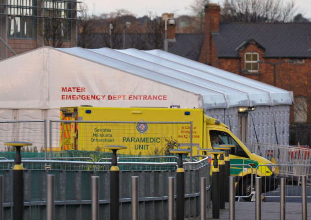 an-ambulance-seen-the-a-and-e-department-at-the-mater-misericordiae-university-hospital-in-dublin-during-irelands-third-national-lockdown-the-department-of-health-reported-this-evening-3955-of-new